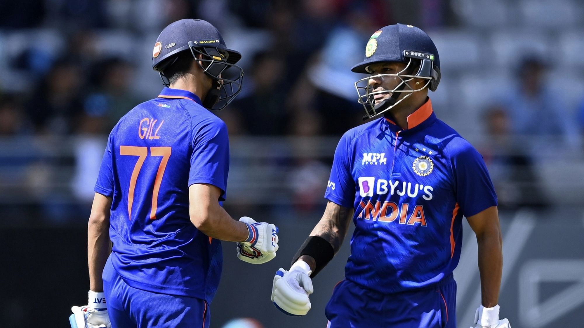 Ind V Nz St Odi Iyer Dhawan Gill Slam Fifties Propel India To