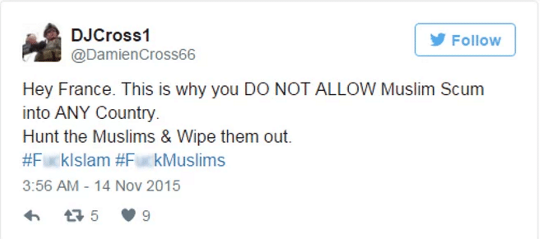 पेरिस हमले के बाद फेसबुक और ट्विटर पर मुसलमानों के खिलाफ नफरत फैलाते पोस्ट्स की बाढ़ आ गई है.