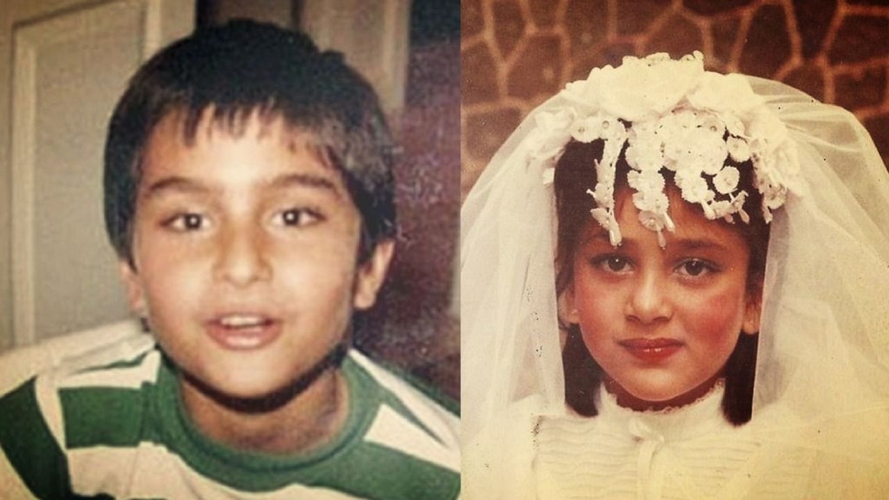 

सैफ अली खान और करीना की बचपन की तस्वीरें (फोटो:Twitter/@MoviesOk/@bellinalice)