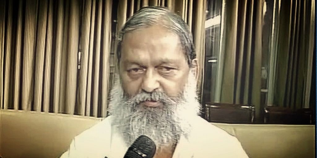 हरियाणा के  स्वास्थ्य मंत्री अनिल विज (फोटो: ANI Screengrab)