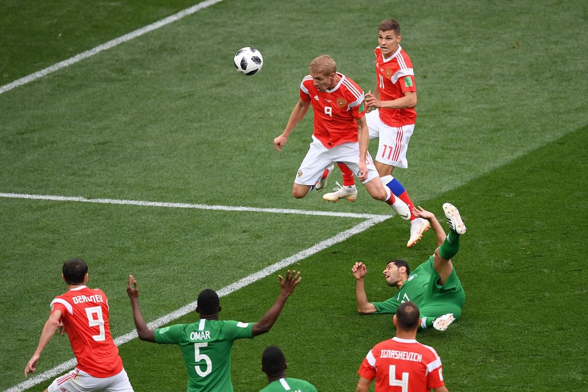 FIFA WORLD CUP 2018 के पहले मैच में ही जमकर बरसे गोल, मेजबान रूस ने की परफेक्ट शुरुआत