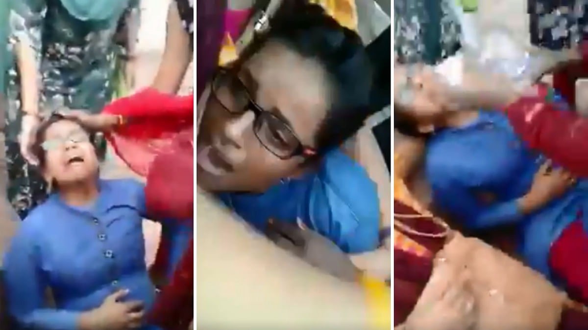 लखनऊ में पुलिस का लाठीचार्ज, गर्भवती महिला के पेट पर लगी लाठी