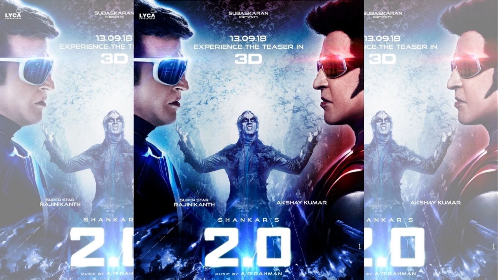 फिल्म ‘2.0’में सुपरस्टार रजनीकांत, अक्षय कुमार और ऐमी जैक्सन है