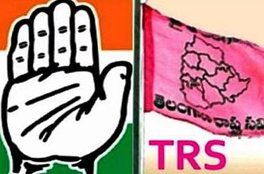 भाजपा शासित 3 राज्यों में कांग्रेस, तेलंगाना में टीआरएस आगे