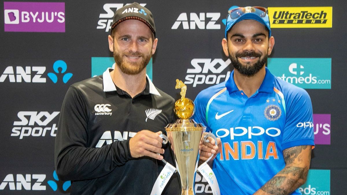 भारत के कप्तान विराट कोहली और न्यूजीलैंड के कप्तान केन विलियम्सन