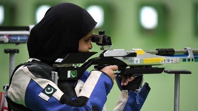 पाकिस्तान की ओर से ओलंपिक में क्वालीफाई करने वाली पहली महिला पाकिस्तानी शूटर मिन्हाल सोहेल का फाइल फोटो
