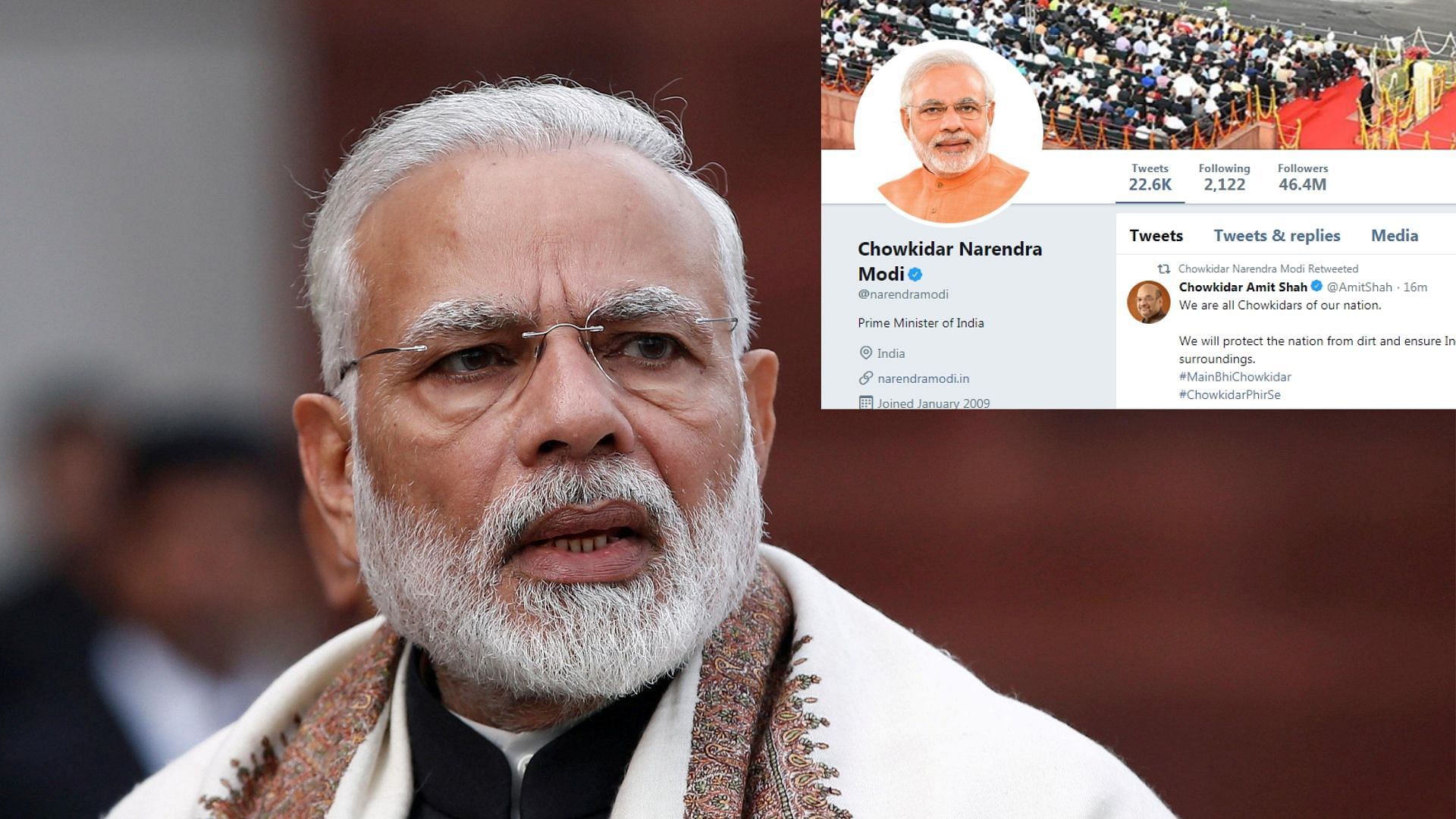 नरेंद्र मोदी ने ट्वीटर पर अपना नाम बदला