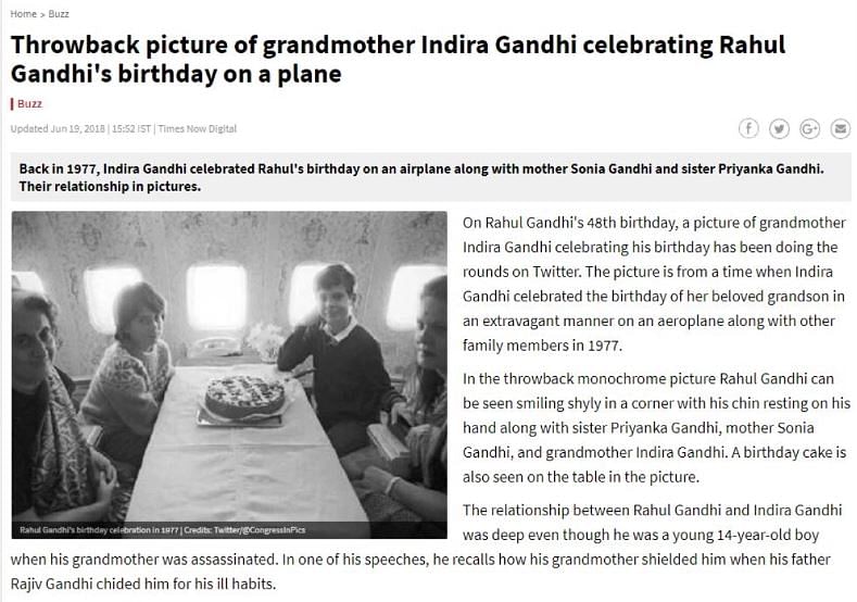 क्या जब इसरो रॉकेट ले जाने में मुश्किलों का सामना कर रहा था, तब गांधी परिवार एक चार्टड प्लेम में बर्थडे मना रहे?
