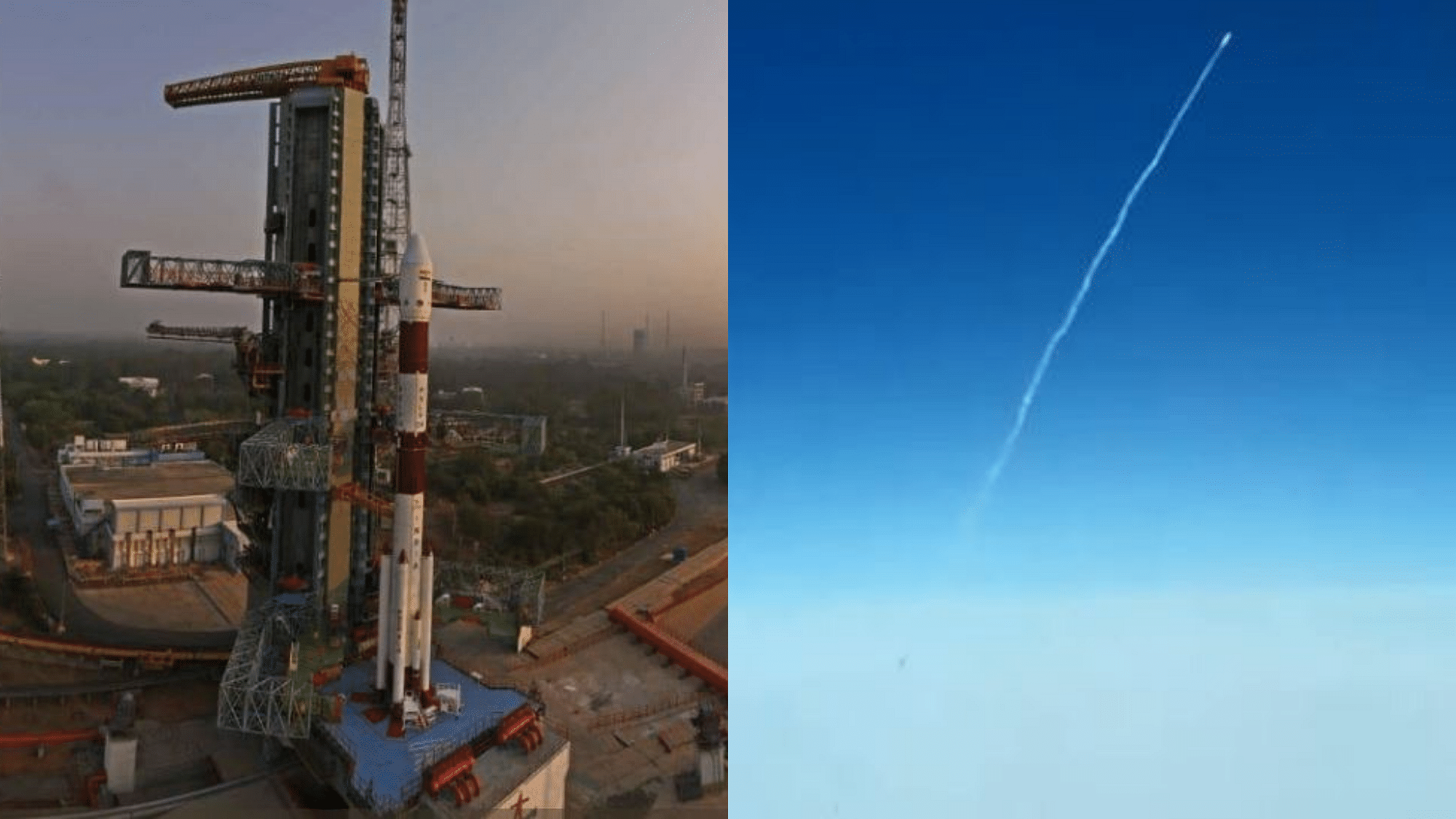 इंडिगो एयलाइंस के पायलट ने रॉकेट लॉन्च की वीडियो जब वो अंतरिक्ष की ओर बढ़ रहा था