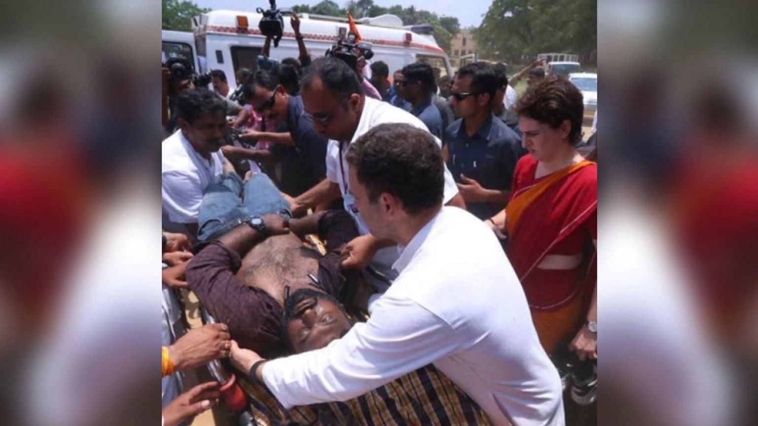 प्रियंका गांधी ने उठाए थे घायल पत्रकार के जूते
