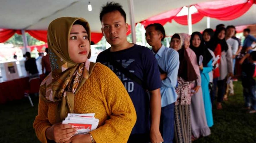 इंडोनेशिया के 19 करोड़ से अधिक वोटरों में से 80 फीसदी ने मतदान किया