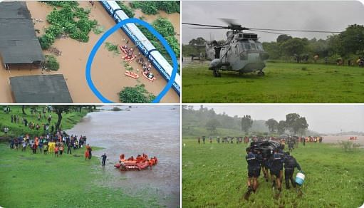महाराष्ट्र में महालक्ष्मी एक्सप्रेस ट्रेन में हजार से ज्यादा यात्री फंसे हुए थे. NDRF ने किया रेस्क्यू