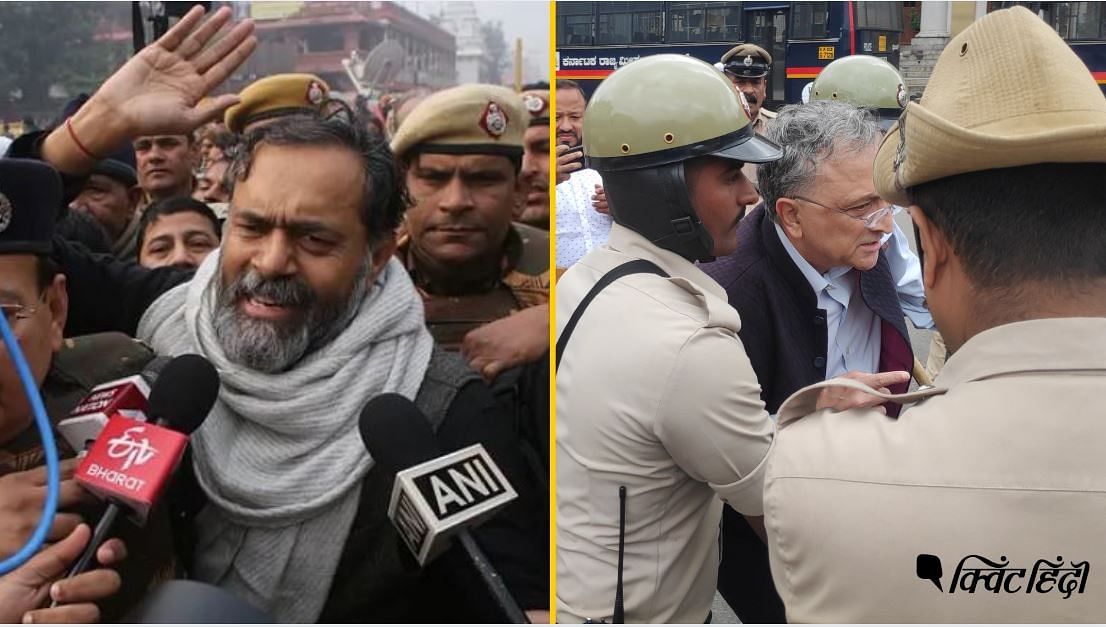 पुलिस ने स्वराज इंडिया पार्टी के चीफ योगेंद्र यादव को भी गिरफ्तार कर लिया है.