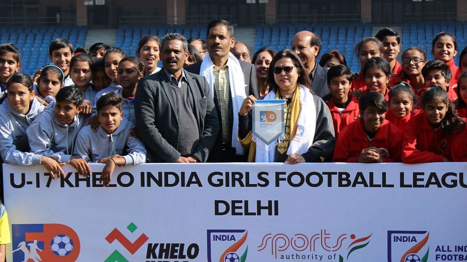 शनिवार को जवाहरलाल नेहरु स्टेडियम में अंडर-17 खेलो इंडिया गर्ल्स फुटबॉल लीग के पहले संस्करण का लॉन्य किया.