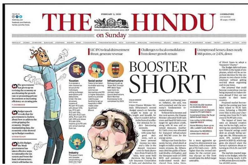 द टेलीग्राफ ने बजट को ब्लैंक बुलेट्स करार दिया तो टाइम्स ऑफ इंडिया ने टैक्स रिजीम को निशाना बनाया