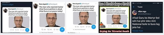राणा अयूब ने खुद सोशल मीडिया पर सफाई दी है कि ये ट्वीट उन्होंने नहीं किया है.