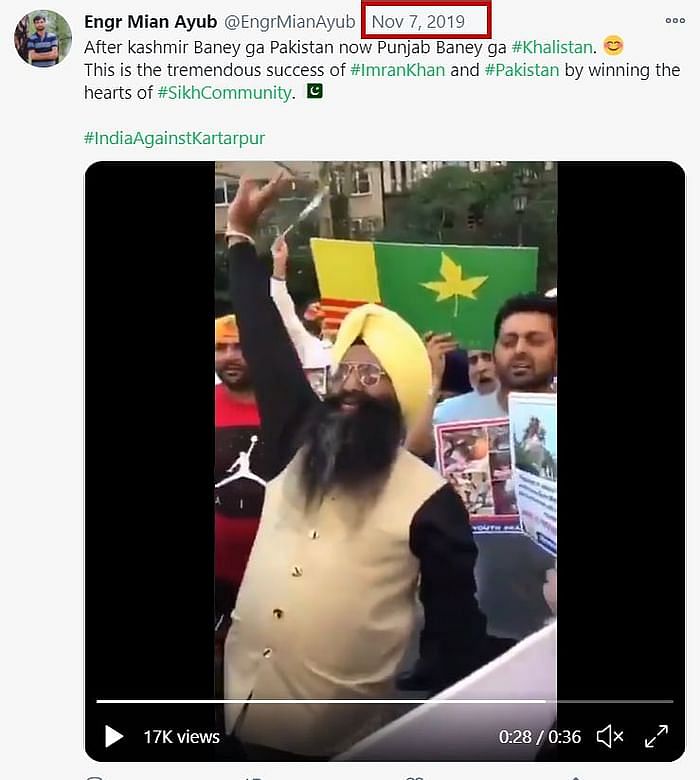 पाकिस्तान और खालिस्तान के समर्थन में नारे लगाते लोगों का एक वीडियो सोशल मीडिया पर गलत दावे के साथ वायरल हो गया है.