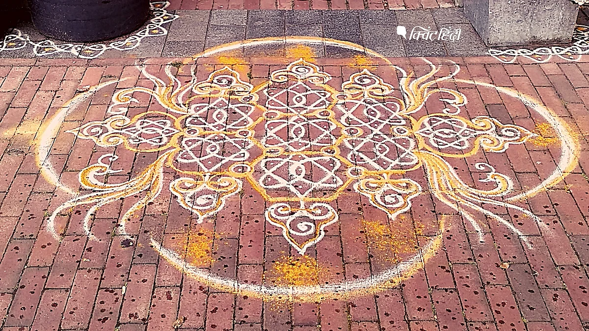 बाइडेन  शपथ ग्रहण के जश्न का आगाज, भारत की कोलम रंगोली को मिली जगह