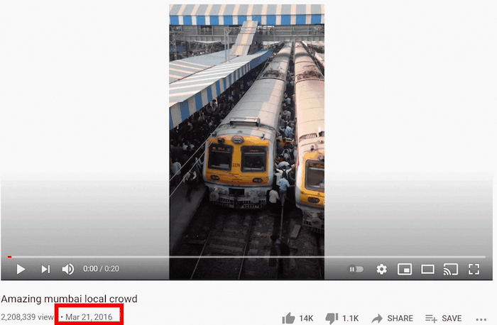 ट्रेन में भीड़ के 4 साल पुराने वीडियो को 1 फरवरी को मुंबई में दोबारा शुरू हुई लोकल ट्रेन का बताया जा रहा है