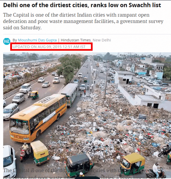 दिल्ली देश के उन शहरों में से एक है जहां सबसे ज्यादा खुले में कचरा फेंका जाता है.