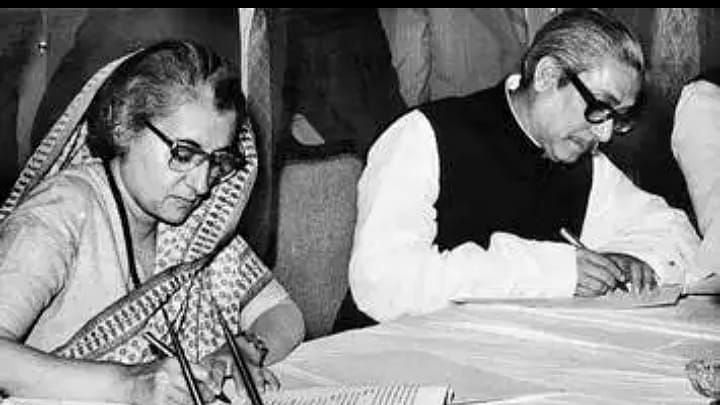 इंदिरा गांधी और मुजीबुर रहमान