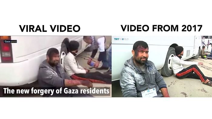 इजरायल-फिलिस्तीन विवाद से जोड़ के 2017 का वीडियो शेयर किया जा रहा है. इसमें वीडियो शूट के पहले मेकअप किया जा रहा है.