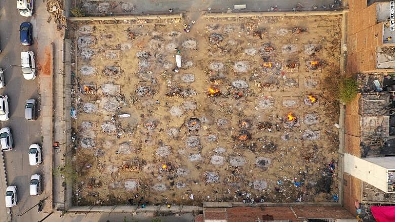 सीमापुरी शमसान का एरिअल व्यू