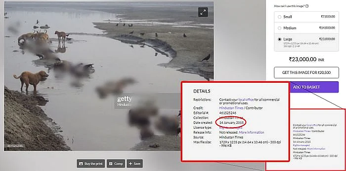 <div class="paragraphs"><p>पोस्ट का आर्काइव आप <a href="https://www.gettyimages.in/detail/news-photo/scavenger-dogs-and-crow-gather-around-dead-human-bodies-news-photo/461525246">यहां</a> देख सकते हैं</p></div>