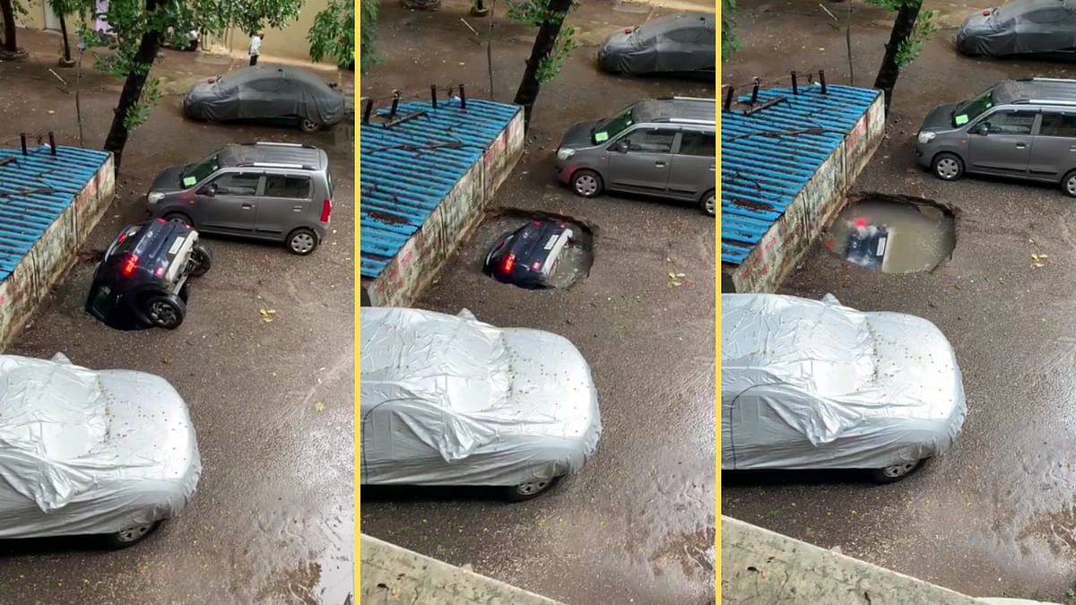 आखिर कैसे मुंबई में कार को ‘खा’ गई सड़क, पुलिस ने बताई वजह
