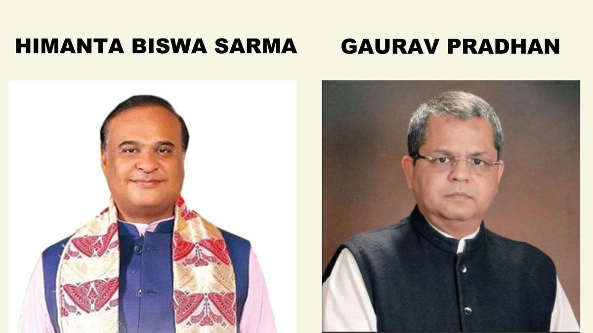 Assam cm himanta biswa वी़डियो में नहीं, गौरव प्रधान दिख रहे हैं.