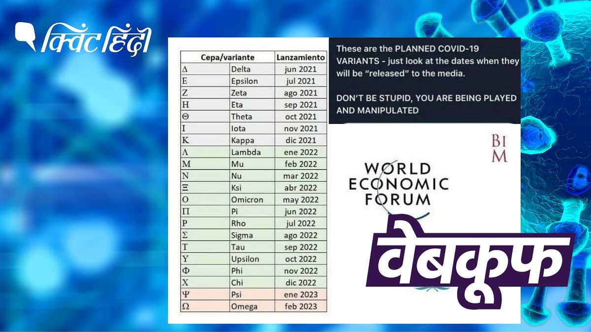 कोरोना वैरिएंट और उनकी रिलीज डेट से जुड़ी फेक लिस्ट वायरल