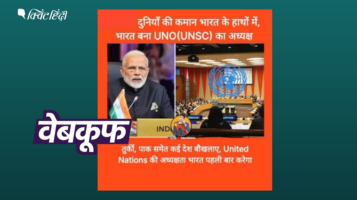 भारत पहली बार कर रहा UN सुरक्षा परिषद की अध्यक्षता? सच नहीं है ये दावा