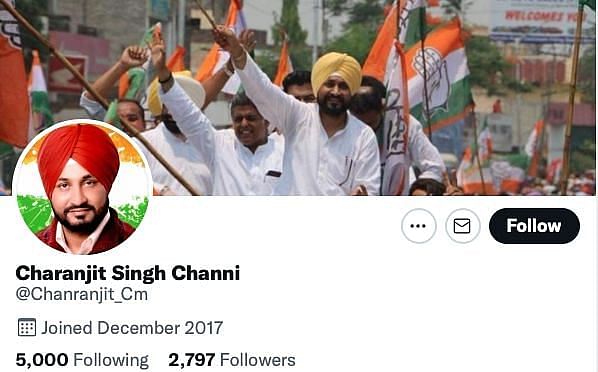 चरणजीत सिंह चन्नी का असली ट्विटर हैंडल @CHARANJITCHANNI है.