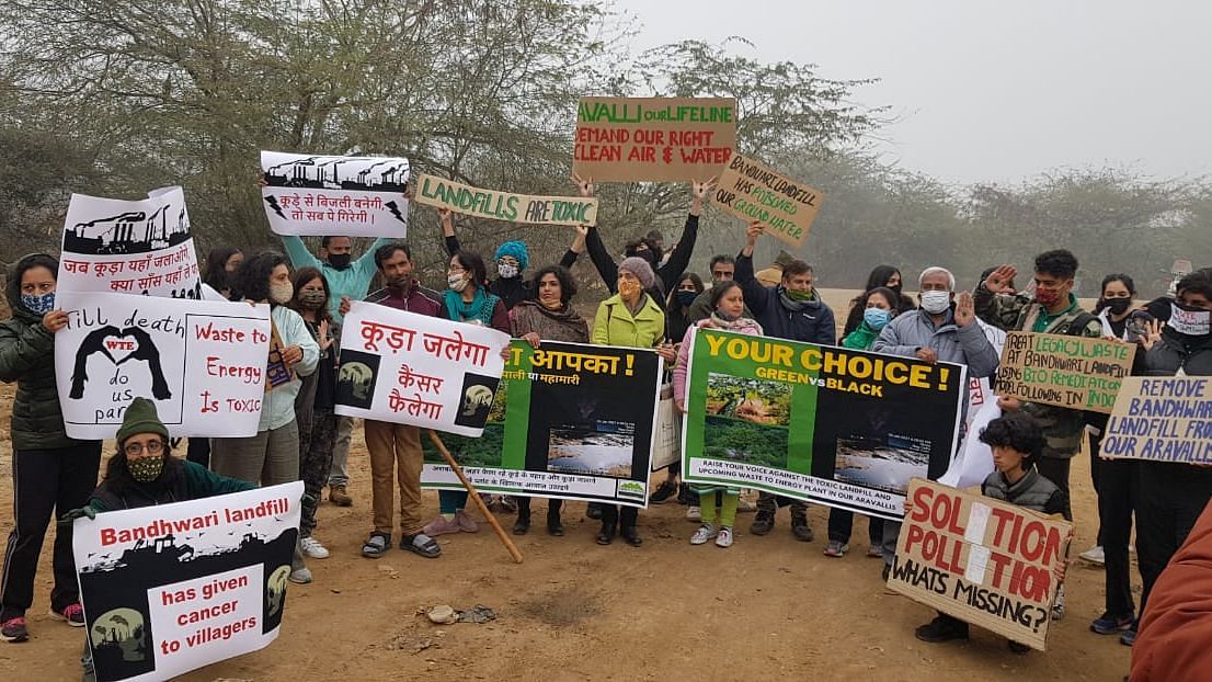 बंधवाड़ी में वेस्ट-टू-एनर्जी प्लांट को लेकर गुरुग्राम, दिल्ली के लोगों का विरोध