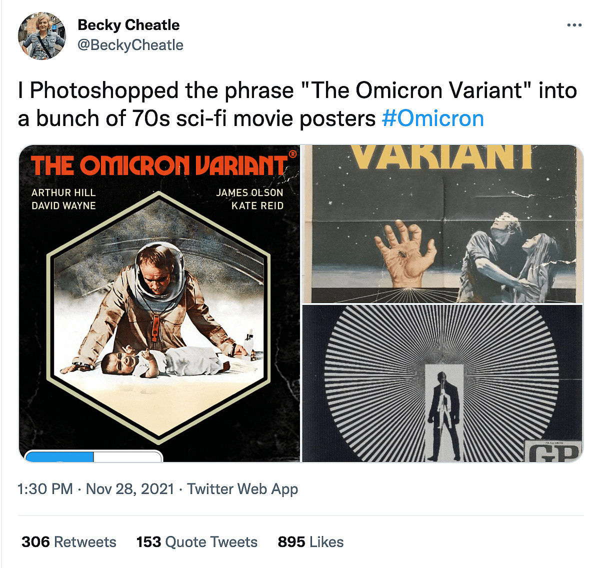 एक फोटोशॉप किया हुआ पोस्टर इस दावे से शेयर हो रहा है कि 'द ओमिक्रॉन वैरिएंट' नाम की एक फिल्म 1963 में रिलीज हुई थी.
