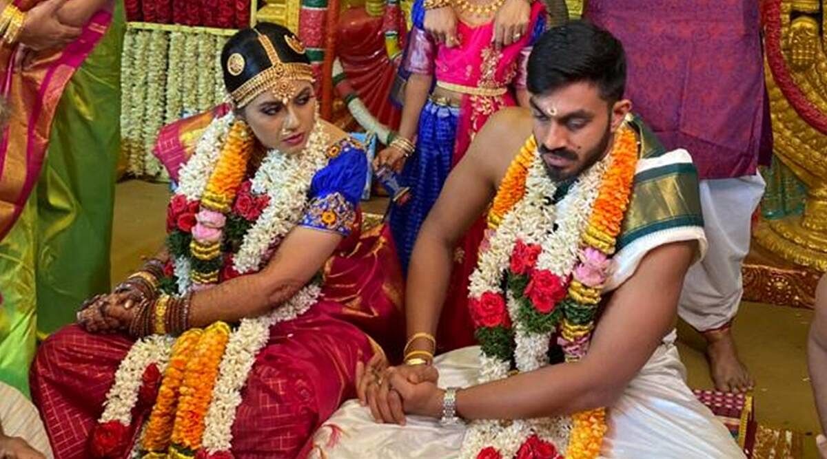 Sports Year Ender|राजस्थान रॉयल्स के स्टार ऑलराउंडर राहुल तेवतिया ने रिद्धि पन्नू के साथ 29 नवंबर 2021 को शादी कर ली