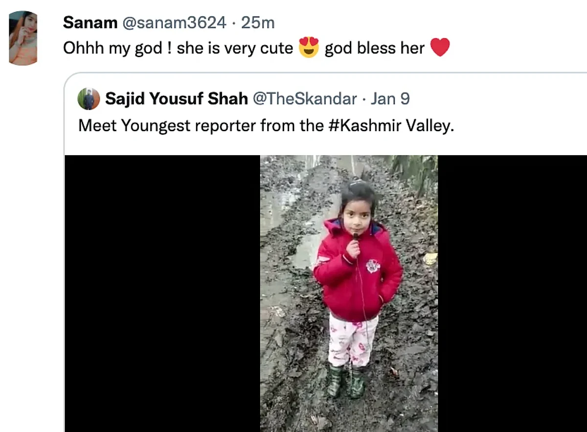 मिलिए कश्मीर की सबसे छोटी 'पत्रकार' से