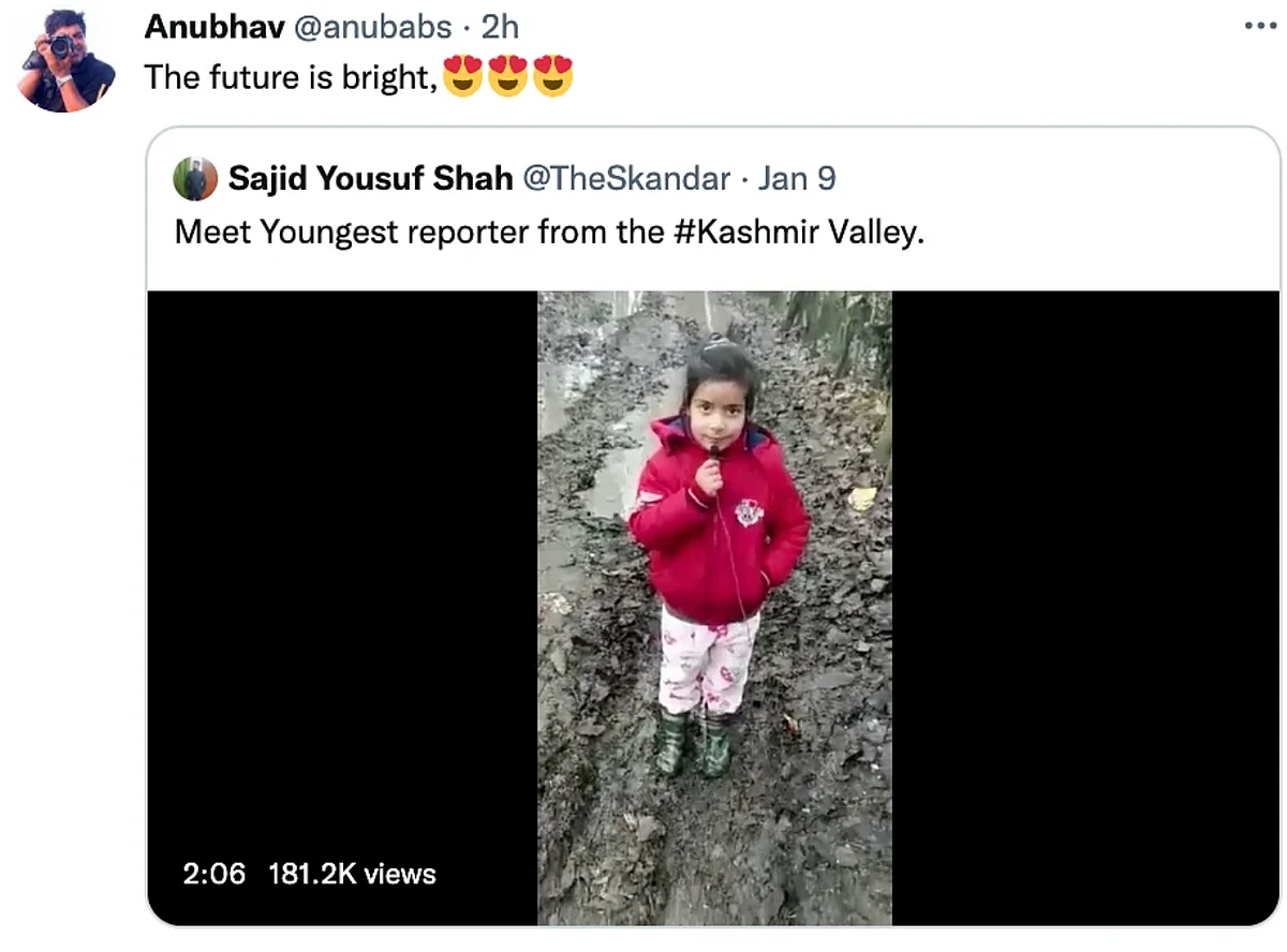 मिलिए कश्मीर की सबसे छोटी 'पत्रकार' से