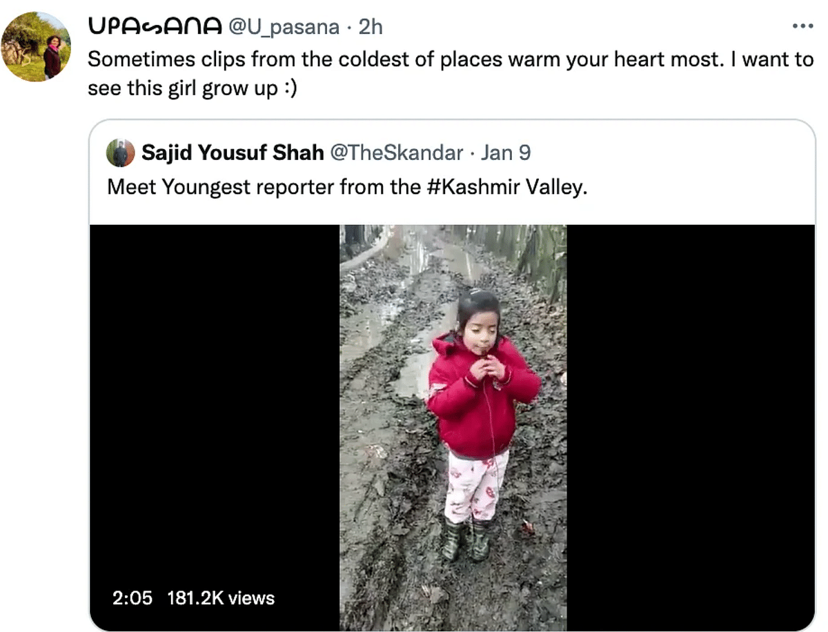 मिलिए कश्मीर की सबसे छोटी 'पत्रकार' से