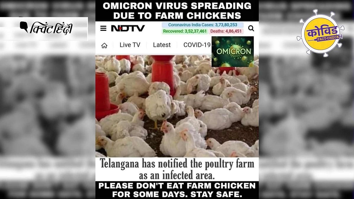 चिकन खाने से नहीं ओमिक्रॉन के संक्रमण का खतरा, फेक स्क्रीनशॉट वायरल