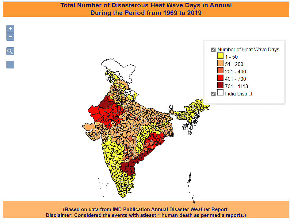 जलवायु परिवर्तन के चलते भारत के 13 प्रतिशत जिले और 15 प्रतिशत आबादी हीटवेव की चपेट में है.