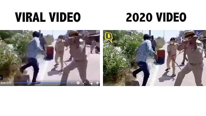 वीडियो साल 2020 का है जब यूपी के करमपुर चौधरी गांव में पुलिस और ग्रामीणों के बीच झड़प हो गई थी