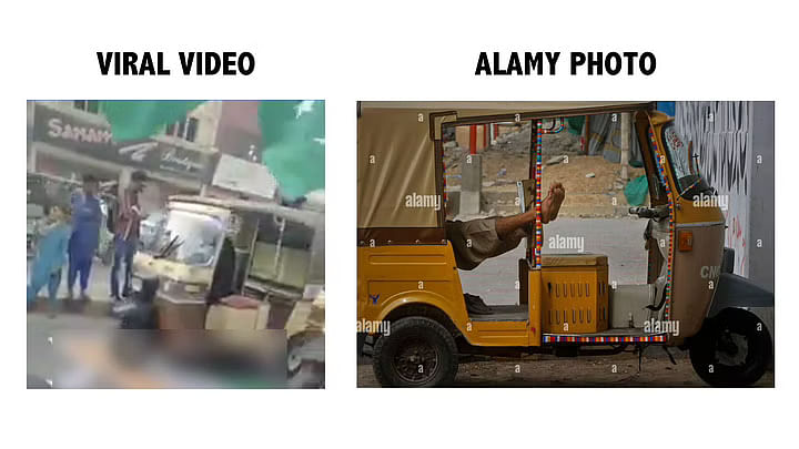 वीडियो में दिखने वाले दुकानों के बोर्ड से ये पता चलता है कि वीडियो पाकिस्तान के कराची का है.