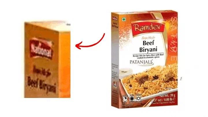 'National Foods' नाम की कंपनी के प्रोडक्ट की फोटो को एडिट कर उसमें रामदेव और पतंजलि ऐड कर दिया गया है.