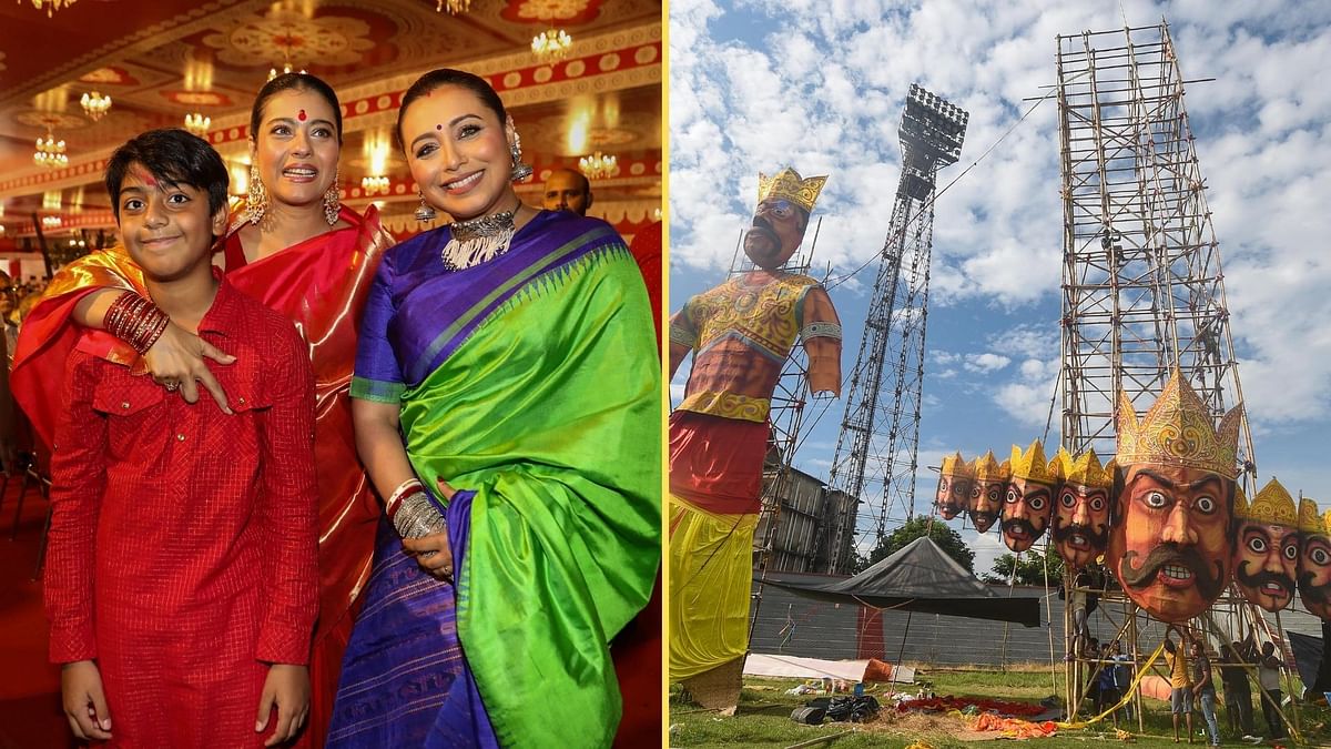 Navratri पर सजे दुर्गा पंडाल, दर्शन करने पहुंचीं काजोल और रानी - 11 तस्वीरें