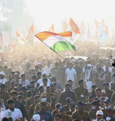 राहुल गांधी की भारत जोड़ो यात्रा बुधवार सुबह मध्यप्रदेश के बुरहानपुर जिले में दाखिल हुई। 