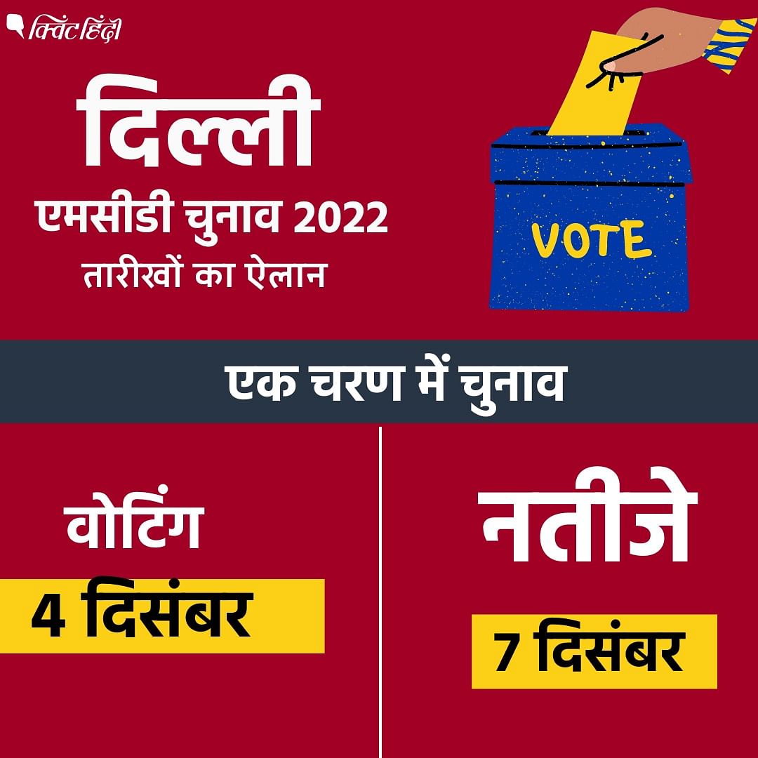 Delhi MCD Polls: चुनाव प्रचार पर उम्मीदवारों के खर्च की सीमा ₹ 5.75 लाख से बढ़ाकर ₹ 8 लाख कर दी गई है.