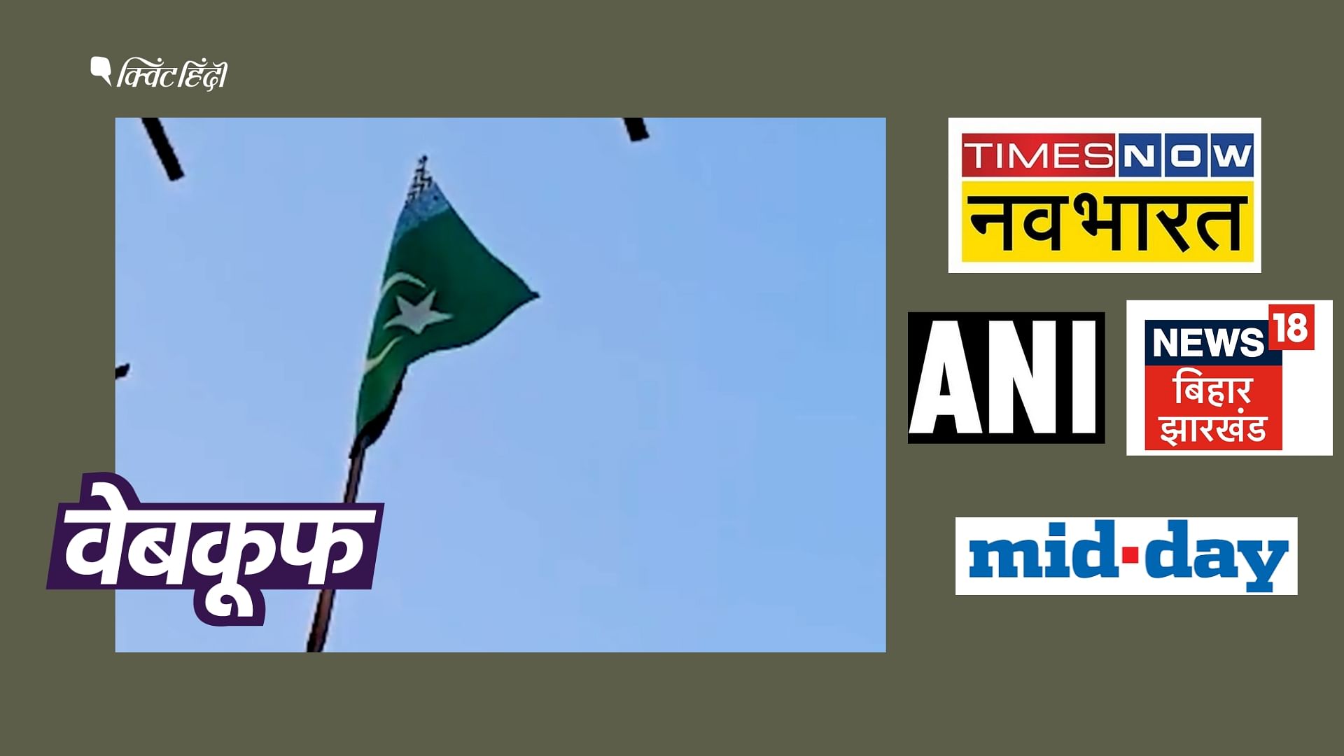 <div class="paragraphs"><p>न्यूज चैनलों ने इसे बिहार में फहराया गया पाकिस्तानी झंडा बताया</p></div>