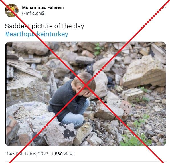 Turkey-Syria Earthquake से जोड़कर वायरल हो रही बच्चे की ये फोटो असल में 2018 में खींची गई थी.
