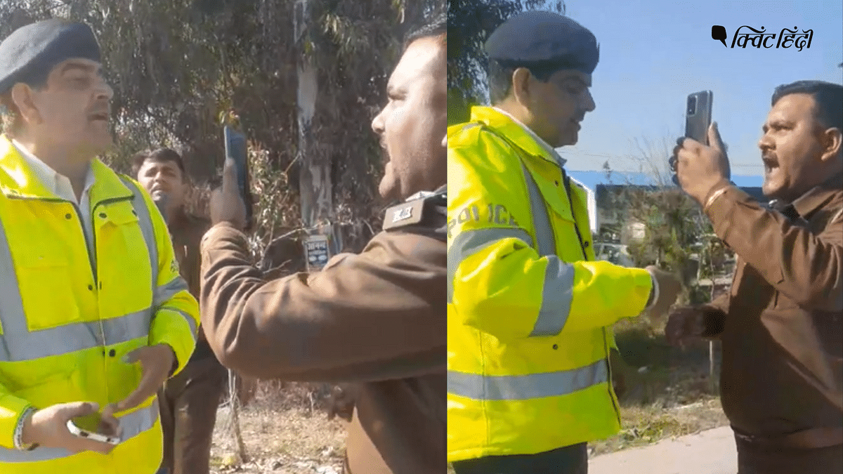 ''तू घूसखोर है...'', पानीपत में बीच सड़क उलझे दो पुलिसवाले-नजारा देखती रही जनता